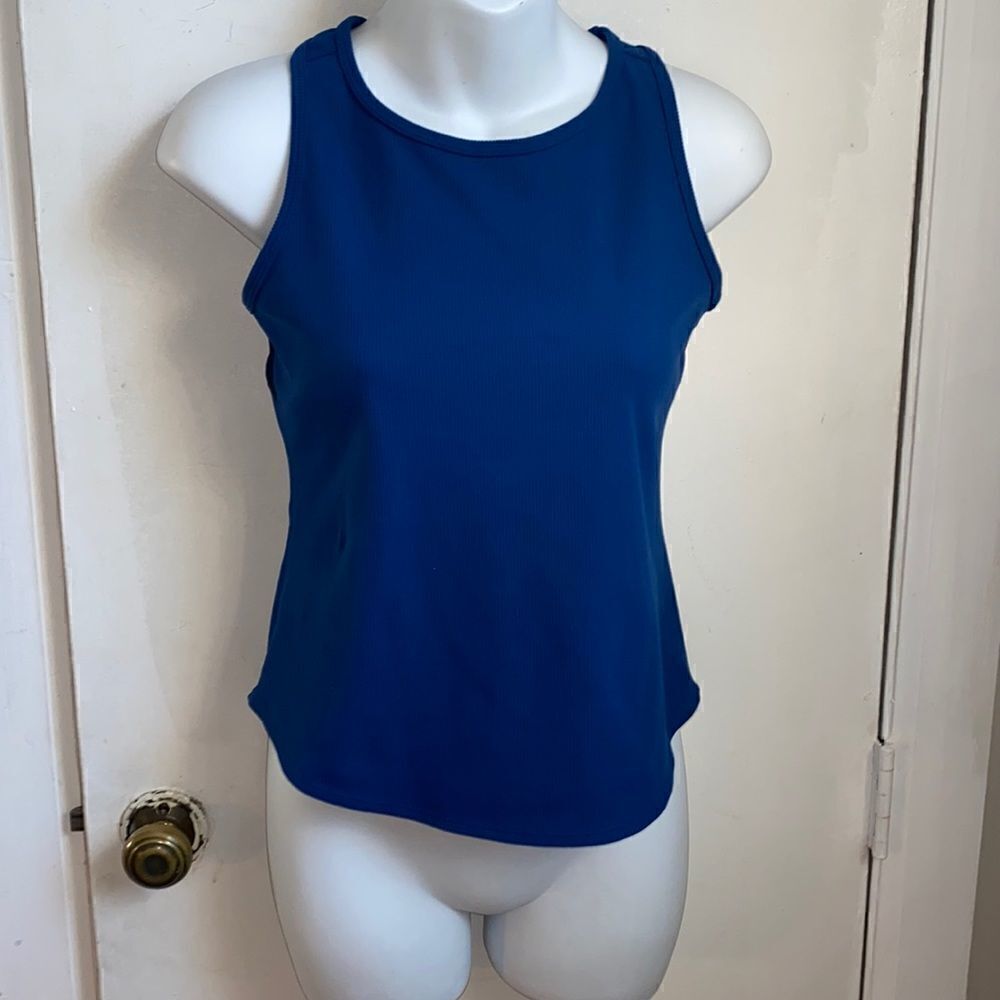 ZELLA Royal Blue Ribbed Racerback Tank Top- L (10/12)